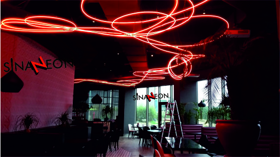 Hotel Tavan Neon Proje Uygulaması - Sinan Neon