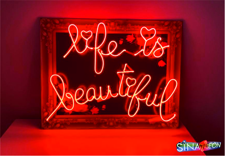 life is beautiful neon sign türkiye
