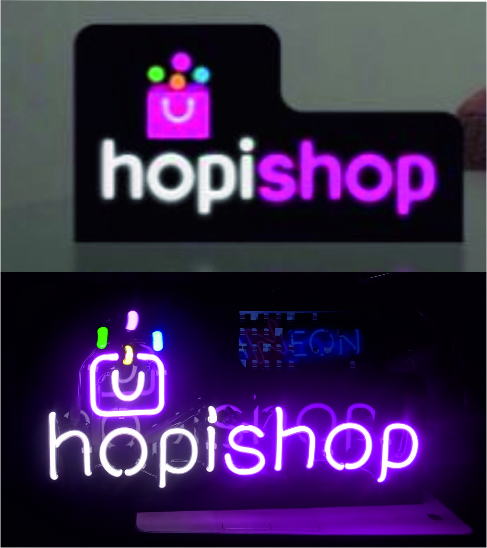 hopi logo neon uygulaması