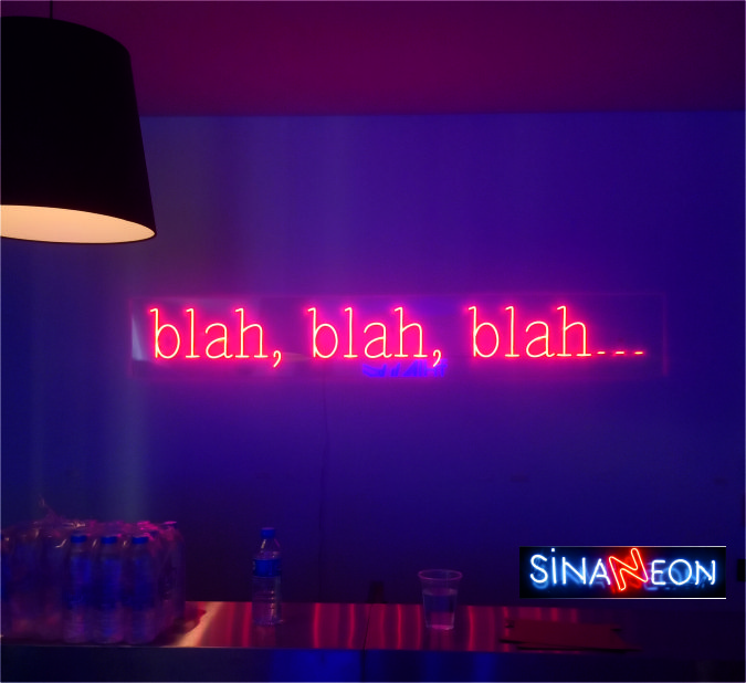 blah blah blah led neon yazı
