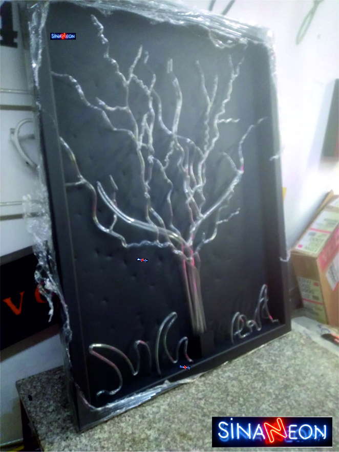 sanat eseri cam ağaç tablo