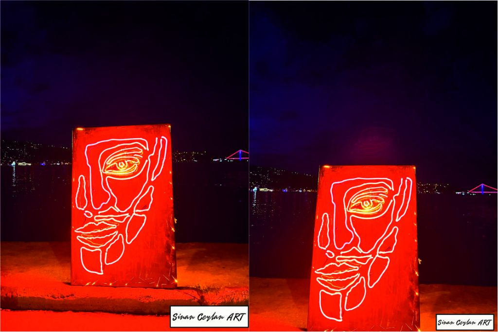 SANAT ESERİ NEON TABLO YARIM YÜZ