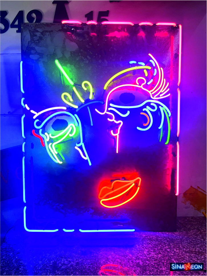 neon tablo maske